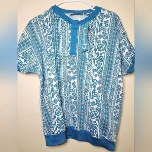 Women's Vintage Deadstock NWT Sears Goolagong Quarter Button Short Sleeve, sz 12